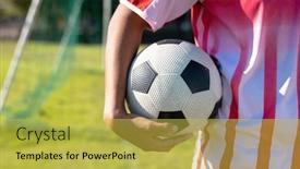  Presentation with athlete - Slides having midsection-of-biracial-male-athlete background and a yellow colored foreground