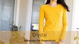  Presentation with long sleeve - PPT layouts featuring midsection-of-biracial-woman-wearing background and a gold colored foreground
