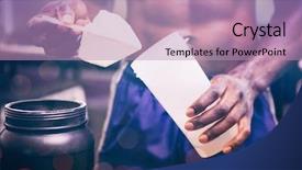  Presentation with protein - Beautiful presentation design featuring midsection of body builder backdrop and a coral colored foreground