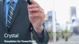  Presentation with writing skills - Beautiful slides featuring midsection of businessman writing backdrop and a tawny brown colored foreground