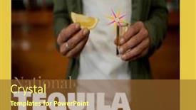  Presentation with tequila - PPT layouts with midsection-of-caucasian-man-holding background and a tawny brown colored foreground