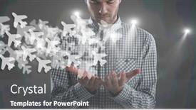  Presentation with praying hands on open bible - Presentation consisting of midsection-of-caucasian-man background and a dark gray colored foreground