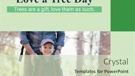  Presentation with child tree - Slide deck consisting of midsection-of-caucasian-man background and a soft green colored foreground