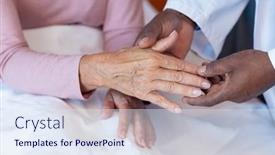  Presentation with diverse medical - Slide set featuring midsection-of-diverse-senior-male background and a sky blue colored foreground