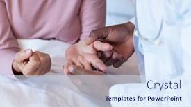  Presentation with diverse medical - PPT theme having midsection-of-diverse-senior-male background and a sky blue colored foreground