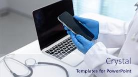  Presentation with latex gloves - Amazing PPT layouts having midsection-of-doctor-wearing-latex backdrop and a lemonade colored foreground