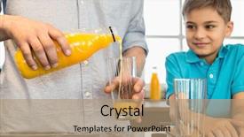  Presentation with aloe vera juice - Cool new slide deck with midsection of father serving orange backdrop and a coral colored foreground