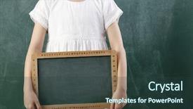  Presentation with balck - Slides having underweight - midsection of girl holding background and a tawny brown colored foreground