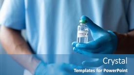  Presentation with vaccination - Slide set featuring midsection-of-male-doctor-holding background and a teal colored foreground