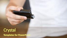  Presentation with gym - Cool new slides with midsection of man holding glucose backdrop and a tawny brown colored foreground