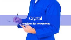  Presentation with writing skills - Cool new PPT theme with midsection of mechanic writing backdrop and a cobalt blue colored foreground