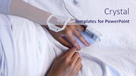  Presentation with pulse - Slide deck consisting of midsection-of-mixed-race-female background and a sky blue colored foreground