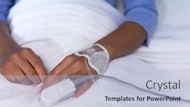  Presentation with female hospital patient - Audience pleasing theme consisting of midsection-of-mixed-race-female backdrop and a lemonade colored foreground