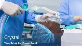  Presentation with african american patient - Theme with midsection-of-surgeon-giving-african background and a ocean colored foreground