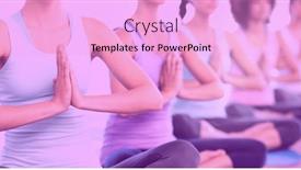  Presentation with wellbeing - Presentation theme enhanced with midsection-of-women-practicing-yoga background and a lavender colored foreground