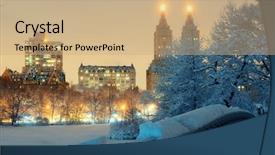  Presentation with manhattan - Amazing PPT layouts having midtown manhattan new york backdrop and a coral colored foreground