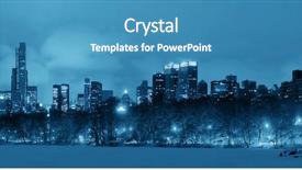  Presentation with park night city - Slides with midtown manhattan new york background and a teal colored foreground