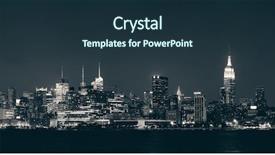  Presentation with white dna black - Presentation design consisting of midtown manhattan skyline black background and a tawny brown colored foreground