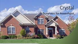  Presentation with home modiication - Audience pleasing presentation consisting of midwest - landscaped red brick home backdrop and a light blue colored foreground