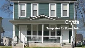  Presentation with housing - Cool new slide set with midwest duplex or double housing backdrop and a dark gray colored foreground