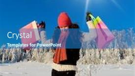  Presentation with joy - Presentation theme enhanced with midwinter joy under the sun background and a ocean colored foreground