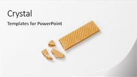  Presentation with wafer - Theme enhanced with miga - crumbled flat wafer with filling background and a white colored foreground