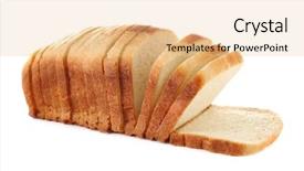  Presentation with bread - Colorful PPT theme enhanced with miga - fresh sliced bread isolated backdrop and a lemonade colored foreground
