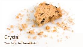  Presentation with chocolate chip cookie - Amazing PPT layouts having miga - last bite of a chocolate backdrop and a cream colored foreground