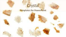  Presentation with bread - Slides consisting of miga - macro shot of dried bread background and a cream colored foreground