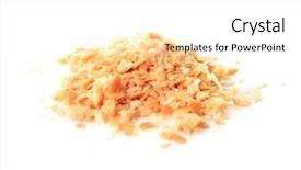  Presentation with bread - Beautiful slide deck featuring miga - pile of bread crumbs isolated backdrop and a white colored foreground