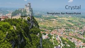  Presentation with tower - Slide set featuring mighty-guaita-tower-and-fortress background and a light blue colored foreground