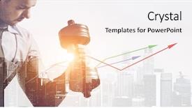  Presentation with strong - Presentation design having mighty men - hard working business concept strong background and a sky blue colored foreground