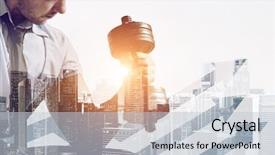  Presentation with strong - Audience pleasing theme consisting of mighty men - hard working business concept strong backdrop and a lemonade colored foreground