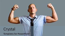  Presentation with strong - Audience pleasing PPT theme consisting of mighty men - strong businessman concept business man backdrop and a seafoam green colored foreground
