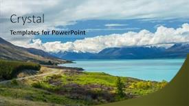  Presentation with new zealand - PPT layouts with mighty-mt-cook-is-appearing background and a light blue colored foreground