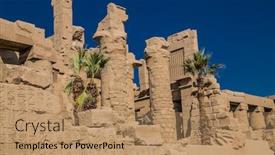  Presentation with nile egypt - Amazing presentation design having mighty-stone-pillars-of-luxor backdrop and a coral colored foreground