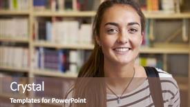  Presentation with student nurse teaching university - PPT theme consisting of migracion - portrait of female university student background and a tawny brown colored foreground