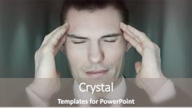  Presentation with depressed - PPT layouts enhanced with migraine headache tinnitus or mental background and a gray colored foreground