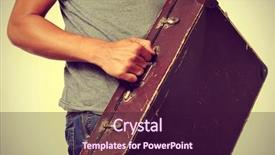  Presentation with migration - Colorful presentation design enhanced with migration - young man with and old backdrop and a wine colored foreground