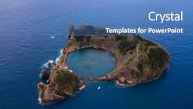  Presentation with aerial - Beautiful PPT layouts featuring francja - aerial view of islet backdrop and a teal colored foreground