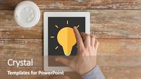  Presentation with technology education - Cool new presentation with online resource - business education inspiration people backdrop and a coral colored foreground