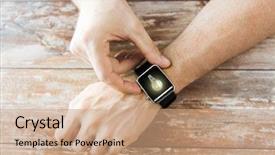  Presentation with smart light - Beautiful theme featuring up of male hands setting backdrop and a  colored foreground