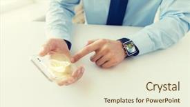  Presentation with smart light - PPT theme with  background and a  colored foreground