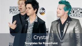  Presentation with awards day - Slide deck featuring mike-dirnt-billie-joe-armstrong background and a ocean colored foreground