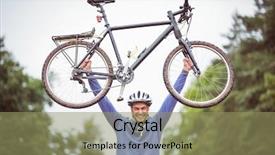  Presentation with evolution of man - Beautiful PPT layouts featuring mikes bikes - man holding up his mike backdrop and a  colored foreground