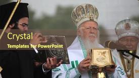  Presentation with orthodox - Presentation theme featuring mikulcice-czech-republic-may-25 background and a violet colored foreground