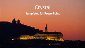  Presentation with czech republic - Cool new theme with mikulov-castle-and-holy-hill backdrop and a coral colored foreground