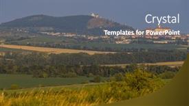  Presentation with vineyard - Presentation theme with mikulov-castle-and-vineyard-southern background and a gray colored foreground