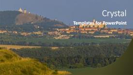 Presentation with vineyard - PPT layouts with mikulov-castle-and-vineyard-southern background and a  colored foreground