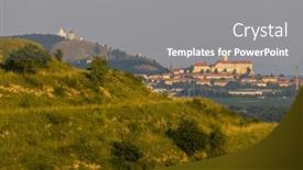  Presentation with vineyard - PPT layouts enhanced with mikulov-castle-and-vineyard-southern background and a  colored foreground